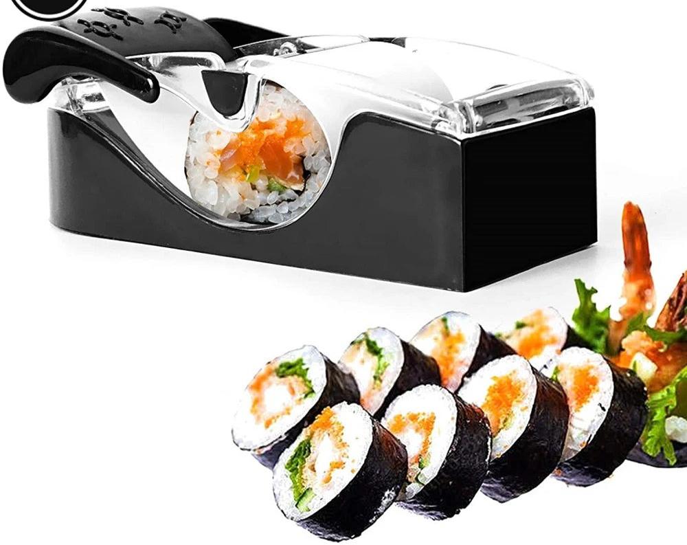 Japanese Sushi Roll Maker and Rice Ball Mold - Non-Stick Vegetable and Meat Rolling Tool for DIY Sushi Preparation - Kitchen Accessory